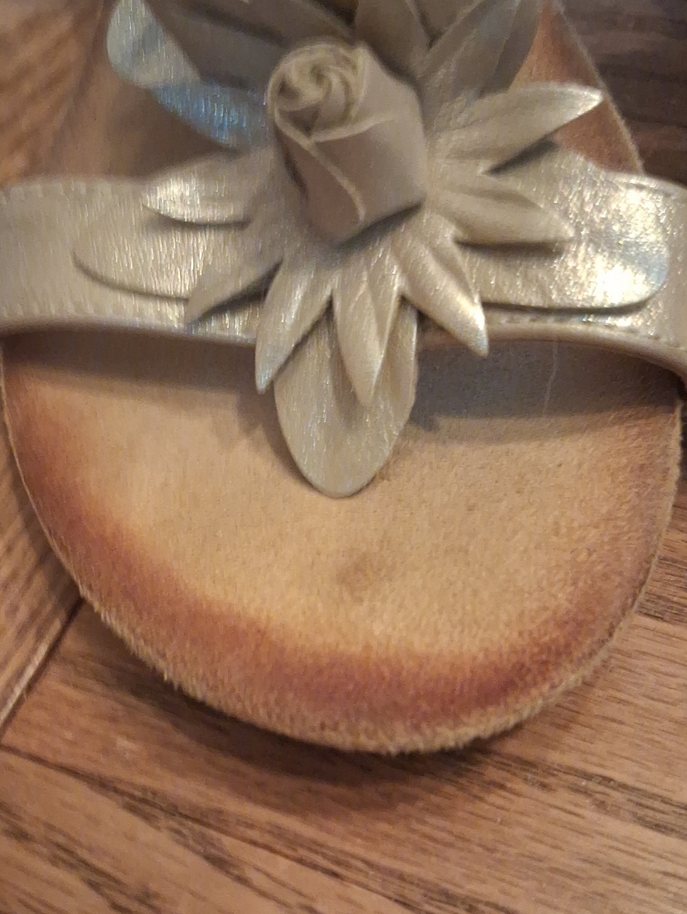 Fun Gold Strappy Sandals - Picture 7 of 7